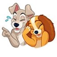 Lady and the Tramp telegram stickers