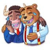 Bull and bear telegram stickers