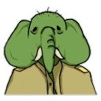 Green elephant man telegram stickers